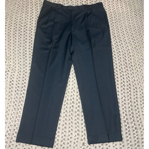 Zanella Neiman Marcus Gray-Blue Wool Dress‎ Pants Slacks 38x30 Trousers Italy